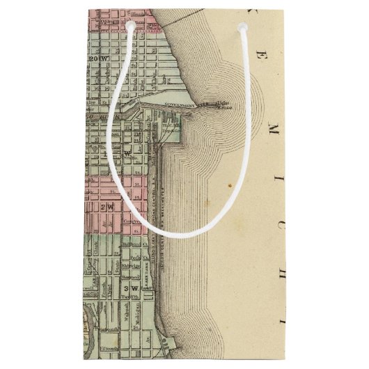 Chicago Map door Mitchell Klein Cadeauzakje (Voorkant)