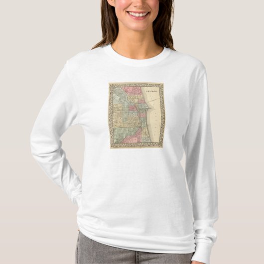 Chicago Map door Mitchell T-shirt (Voorkant)