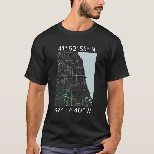 Chicago Map T-shirt (Voorkant)