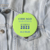 Chicago Marathon 2023 Green Custom Text Button (In situ)