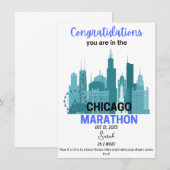 Chicago Marathon 2025 Acceptatie Hardloopcadeau    (Voorkant / Achterkant)