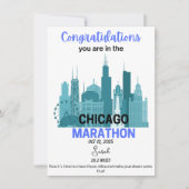 Chicago Marathon 2025 Acceptatie Hardloopcadeau    (Voorkant)