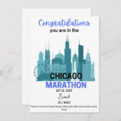 Chicago Marathon 2025 Acceptatie Runner Gift (Voorkant / Achterkant)