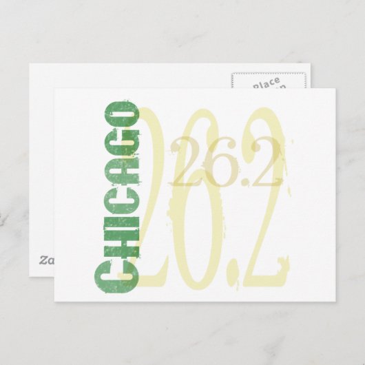 Chicago Marathon Briefkaart (Voorkant / Achterkant)