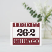 Chicago Marathon Briefkaart (Staand voorkant)