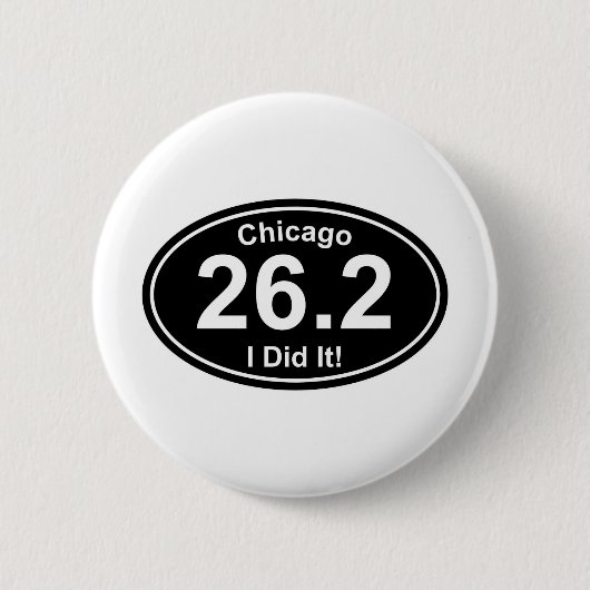 Chicago Marathon Ronde Button 5,7 Cm (Voorkant)