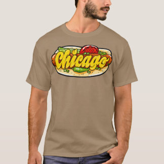 Chicago mawell st polish hotdog stijl t-shirt
