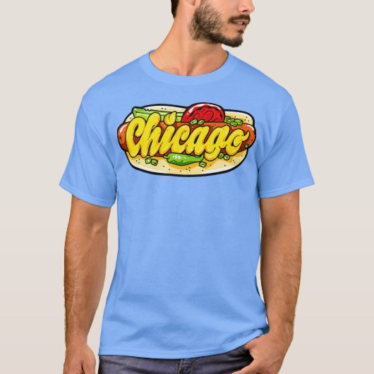 Chicago maxwell st poetse hotdog stijl t-shirt (Voorkant)