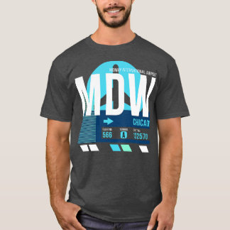 Chicago MDW Airport Code Bagage Label Midway T-shirt