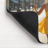 Chicago Meisje met feestballonnen Muismat (Hoek)