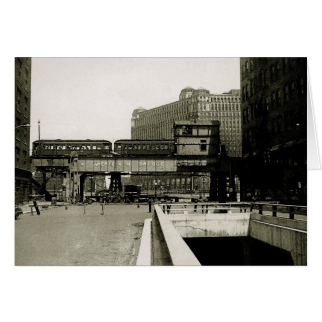 CHICAGO MERCHANDISE MART TROLLEY TRAIN WATERVERF (Voorkant Horizontaal)