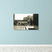 CHICAGO MERCHANDISE MART TROLLEY TRAIN WATERVERF CANVAS AFDRUK (Insitu (Houten vloer))