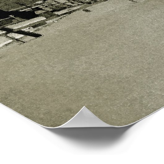 CHICAGO MERCHANDISE MART TROLLEY TRAIN WATERVERF POSTER (Hoek)