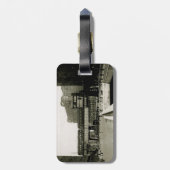 CHICAGO MERCHANDISE MART TROLLEY TREIN Aquarel Bagagelabel (Achterkant verticaal)