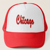 Chicago met een hart trucker pet (Voorkant)