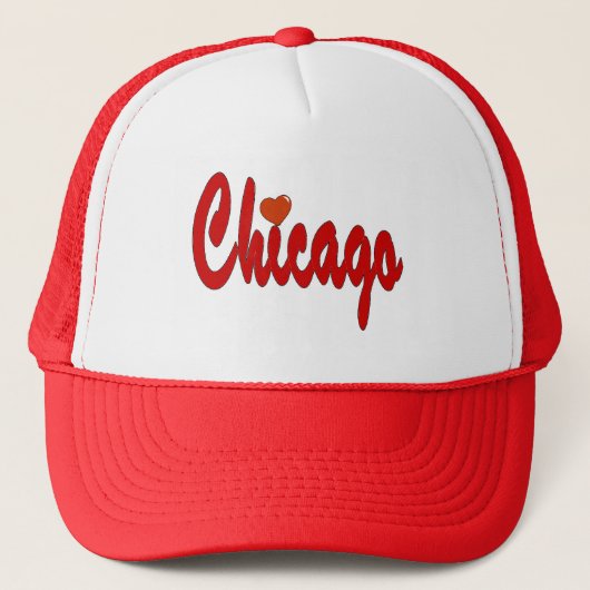 Chicago met een hart trucker pet (Voorkant)