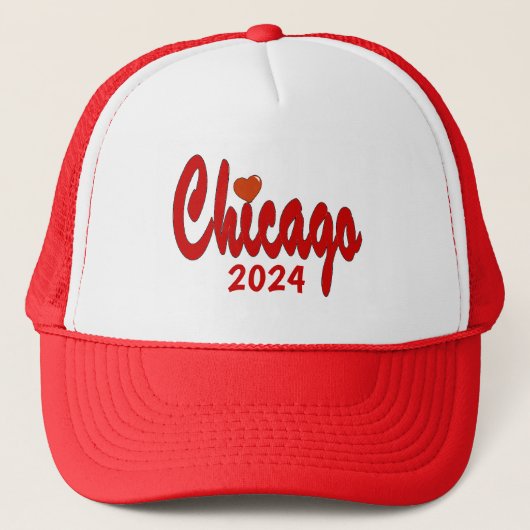 Chicago met een hart trucker pet (Voorkant)