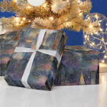 Chicago met kerst & nieuwjaar Waterverven