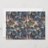 Chicago met kerst & nieuwjaar Waterverven Feestdagenkaart (Voorkant)