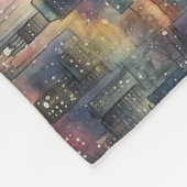 Chicago met kerst & nieuwjaar Waterverven Fleece Deken (Hoek)