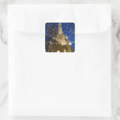 Chicago met Kerstmis Vierkante Sticker (Tas)