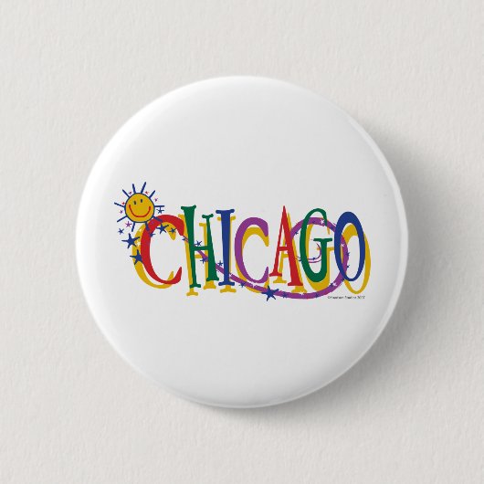 Chicago-Met-SUn-KINDEREN Ronde Button 5,7 Cm (Voorkant)