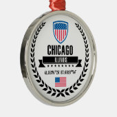 Chicago Metalen Ornament (Rechts)