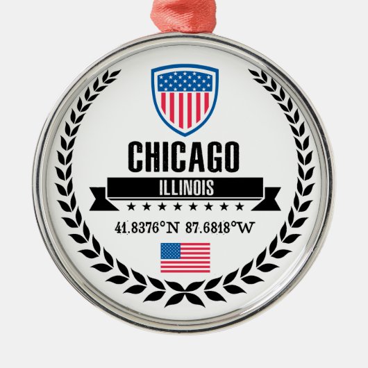 Chicago Metalen Ornament (Voorkant)