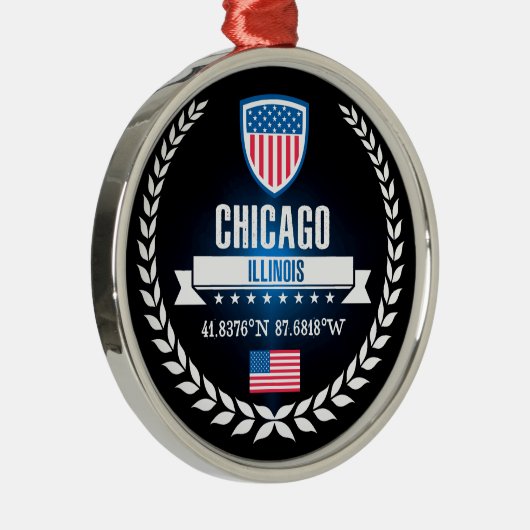 Chicago Metalen Ornament (Rechts)