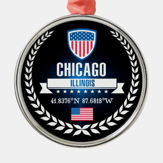 Chicago Metalen Ornament (Voorkant)