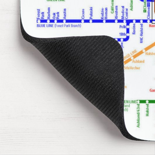 Chicago-metro Mousepad Muismat (Hoek)