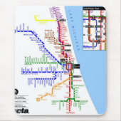 Chicago-metro Mousepad Muismat (Voorkant)