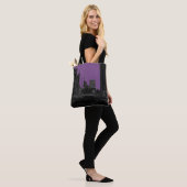 Chicago Michigan Avenue 1960's Ggloed Edges Black Tote Bag (Op model)