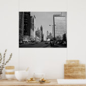 Chicago Michigan Avenue 1964  foto Poster (Keuken)