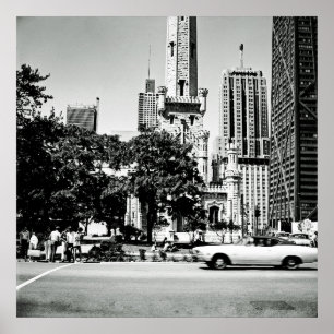 Chicago Michigan Avenue 1971 foto Poster