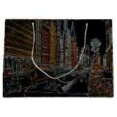 Chicago Michigan Avenue Art Institute Lions Neon Groot Cadeauzakje (Voorkant)