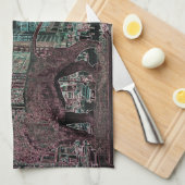 CHICAGO MICHIGAN AVENUE @ ART MUSEUM 1967 NEON THEEDOEK (Quarter Fold)