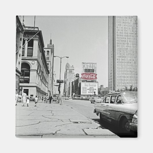 Chicago Michigan Avenue Colorsplash 1960's Magneet (Voorkant)