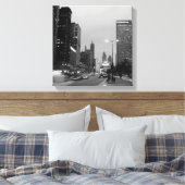 Chicago Michigan Avenue @ Night 1967 Foto Canvas Afdruk (Insitu (Slaapkamer))