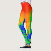 Chicago Michigan Avenue @ Night 1967 Neon Colorful Leggings (Links)