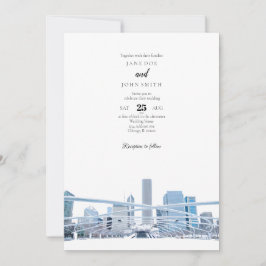 Chicago Millenium Park Wedding Invitation Kaart