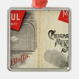 Chicago Milwaukee en St Paul Railway Metalen Ornament