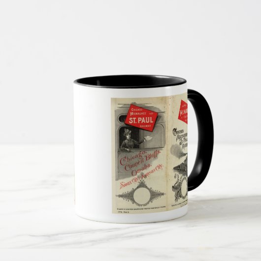 Chicago Milwaukee en St Paul Railway Mok (Voorkant rechts)