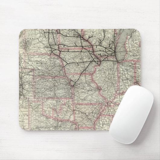 Chicago Milwaukee en St Paul Ry en verbindingen Muismat (Met muis)