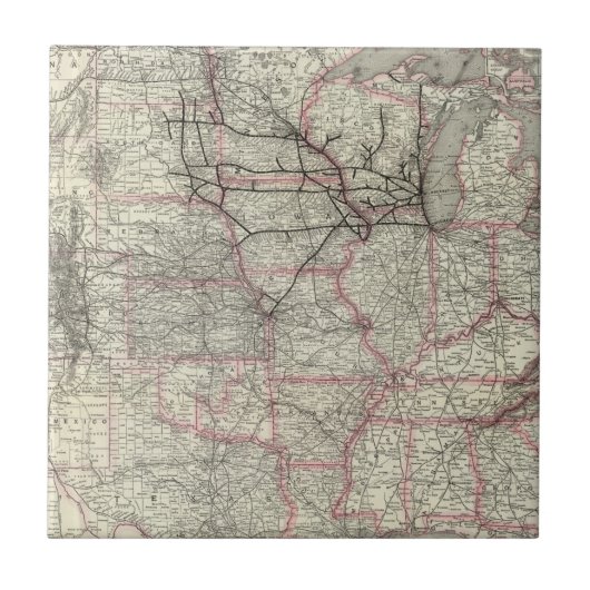 Chicago Milwaukee en St Paul Ry en verbindingen Tegeltje (Voorkant)