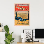 Chicago, Milwaukee & St Paul-spoorwegreisposter Poster (Thuiskantoor)