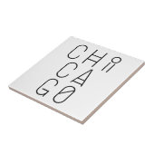 Chicago Modern Geometric Typografie Tegeltje (Zijkant)