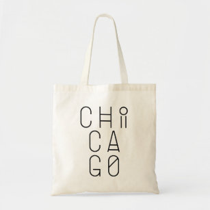 Chicago Modern Geometric Typografie Tote Bag