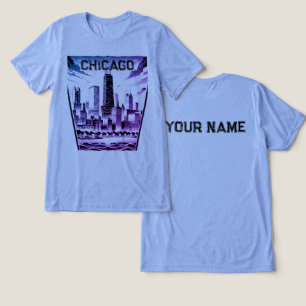 Chicago Modern Zwarte Grafische T-Shirt