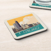 Chicago | Moderne skyline Bier Onderzetter (Linkerzijde)